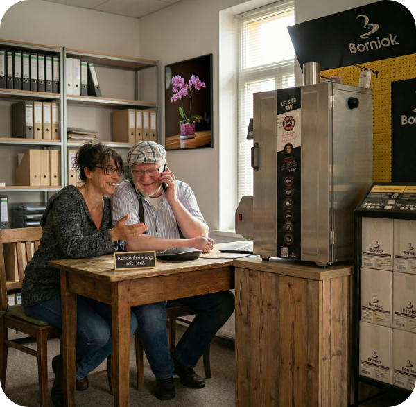 Telefonische Beratung über Räucherofen