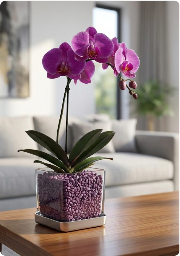 Colomi Care Pflanztopf und Orchideengranulat