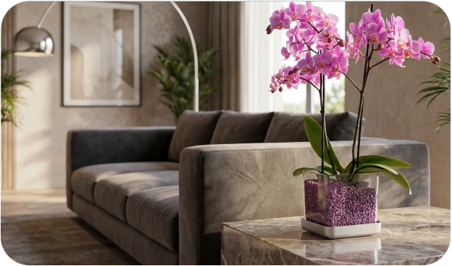 Colomi Care Orchideen Pflanztopf und Orchideengranulat