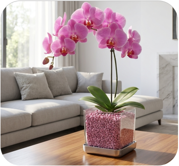 Colomi Care Orchideen Pflanztopf und Orchideengranulat